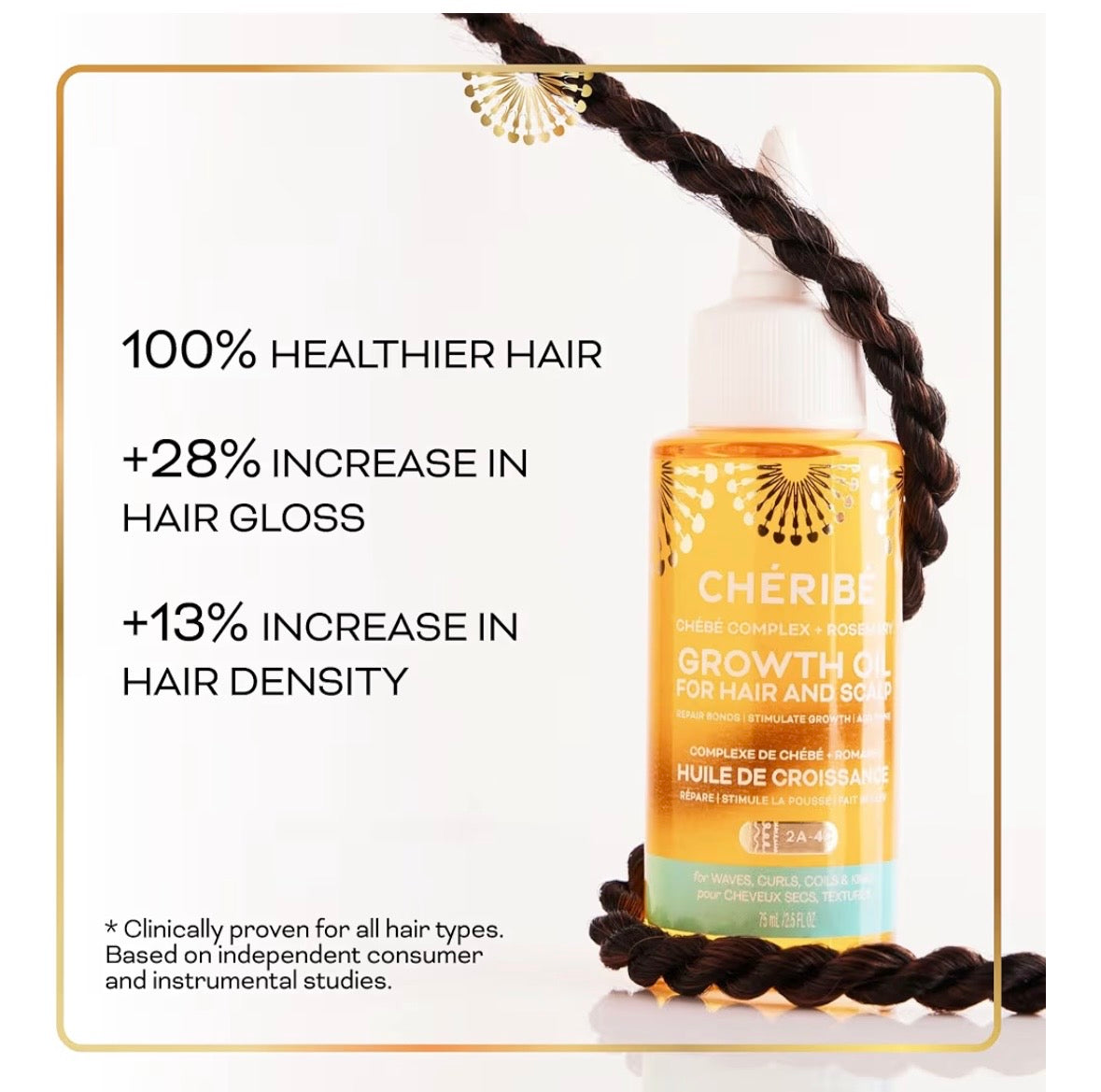 Chéribé Chebe Oil for Hair Growth – Chebe Complex + Rosemary, 2.5 fl oz