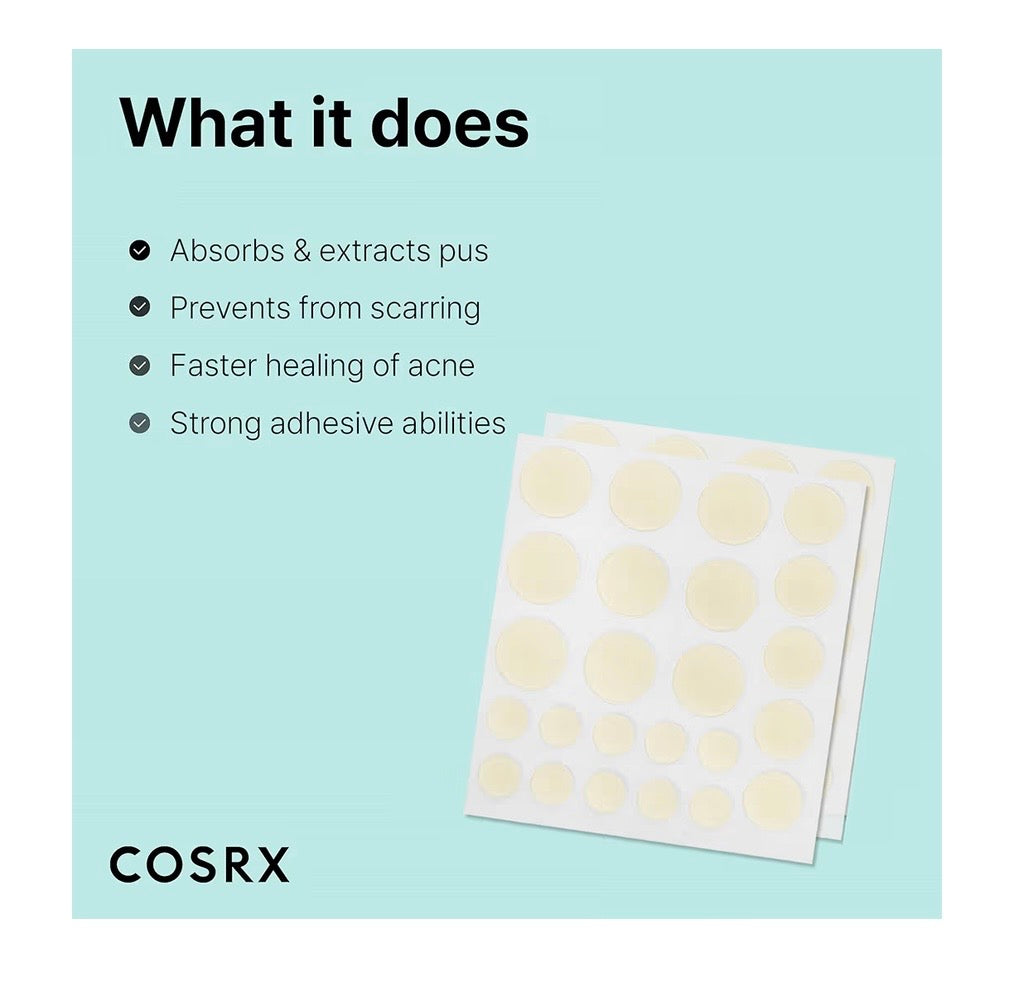 COSRX Acne Pimple Master Patch – Hydrocolloid Spot Patches, 3 Sizes, 48 Count,