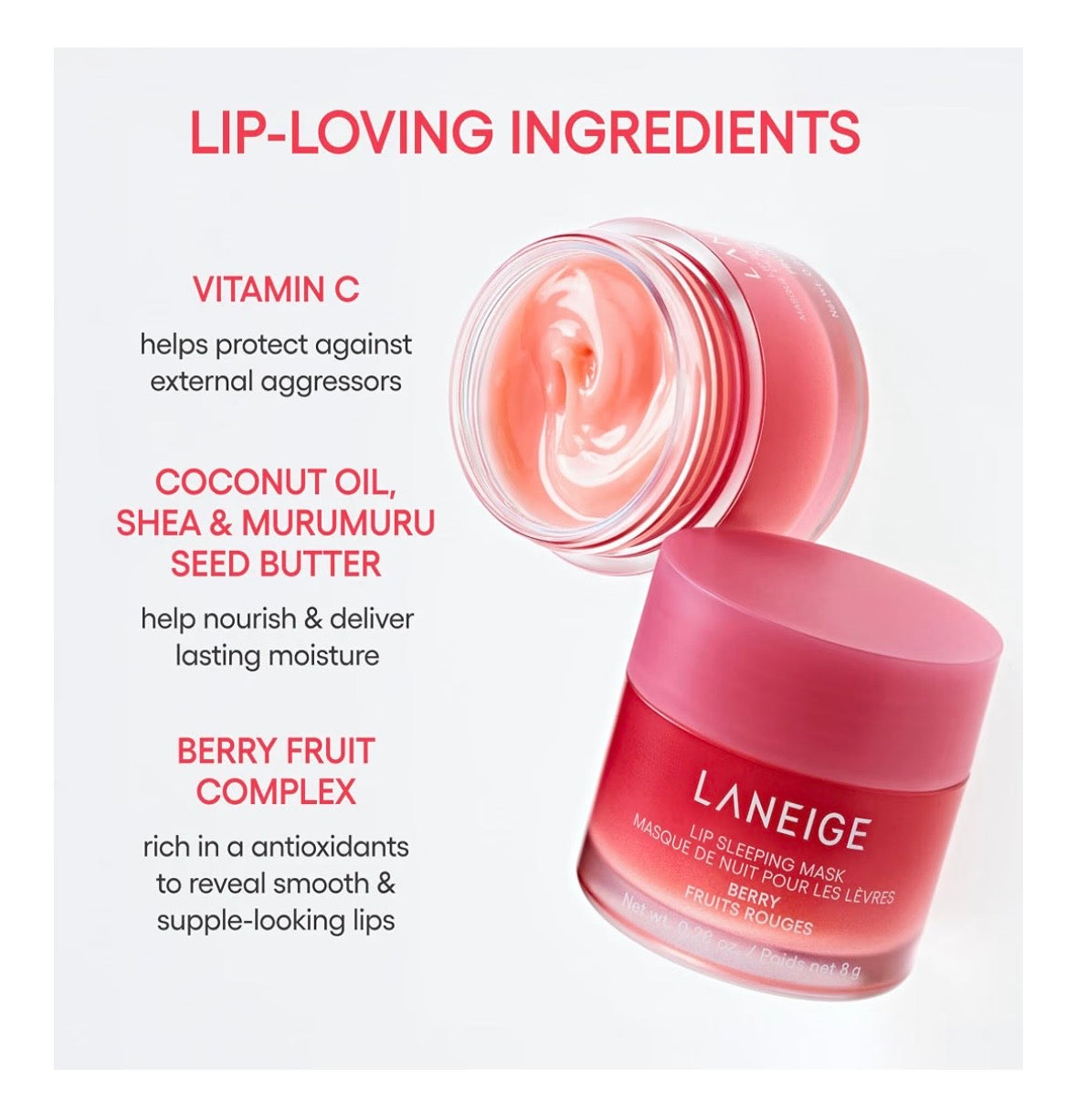 LANEIGE Lip Sleeping Mask – Berry 0.7 oz / 20 g